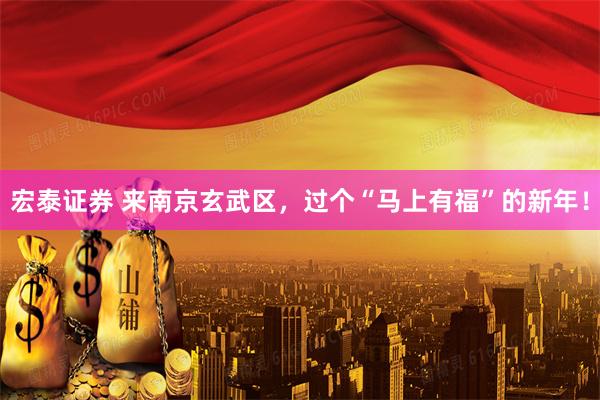 宏泰证券 来南京玄武区，过个“马上有福”的新年！